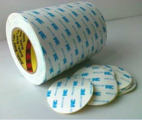 3M 1600T. Mousse en PE double revêtue. Coupe de baiser. Pour la plaque d'immatriculation. Adhésif de soutien à crochet. fournisseur