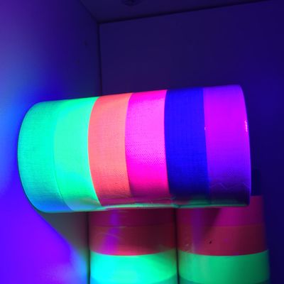 Dispositif avertisseur de ruban adhésif de coton de bande fluorescente au néon lumineuse légère noire UV de tissu pour la partie fournisseur