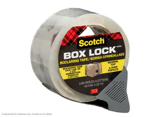 3M Scotch Box Lock 3950 | Clear BOPP Film | Acrylic | 48 mm x 50 m | 76.2 mm Core fournisseur