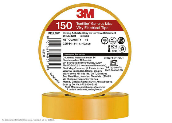 3M Temflex 150 | 0.13 mm PVC Vinyl | 600 V Rated | Self-Extinguishing | Six Colors fournisseur