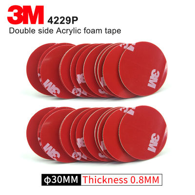 3M 4229P Coupe de baiser Double face Mousse acrylique 75mm Cercle gris Ruban adhésif pour voiture